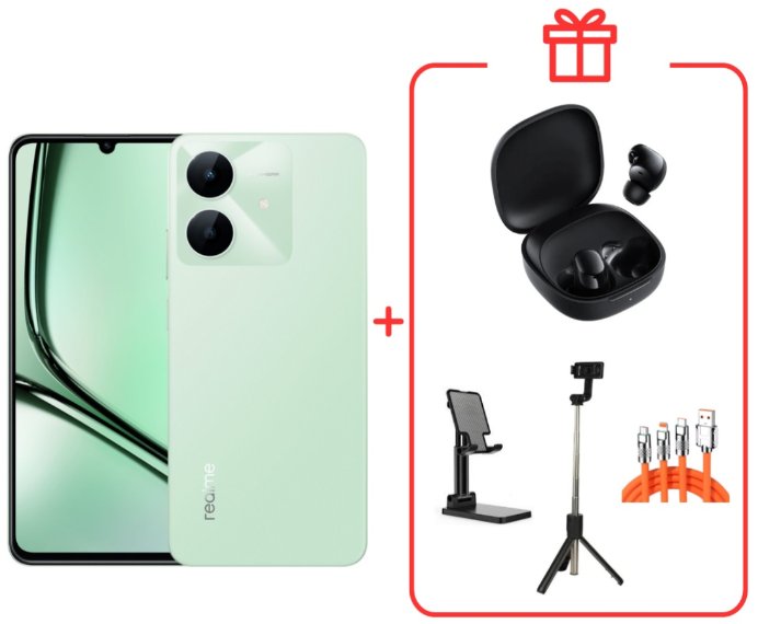 Смартфон Realme Note 60X 3/64Gb Wilderness Green + подарок купить,NaN