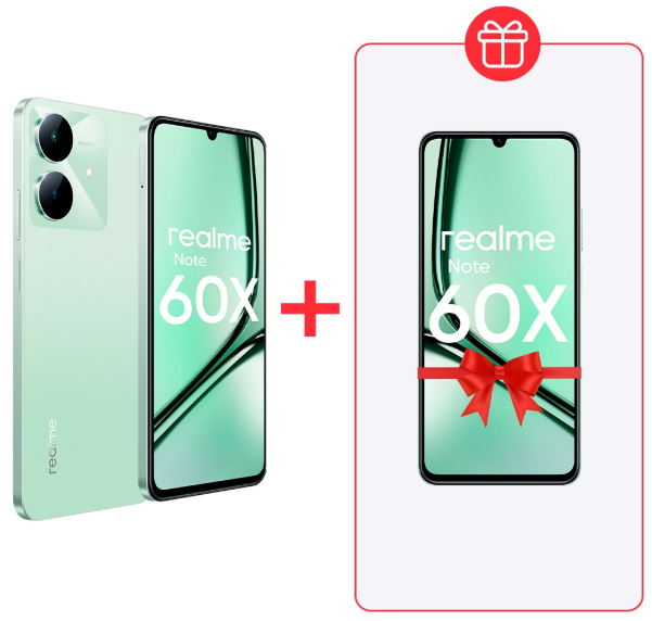 Смартфон Realme Note 60X 3/64Gb Wilderness Green + подарок купить,149000
