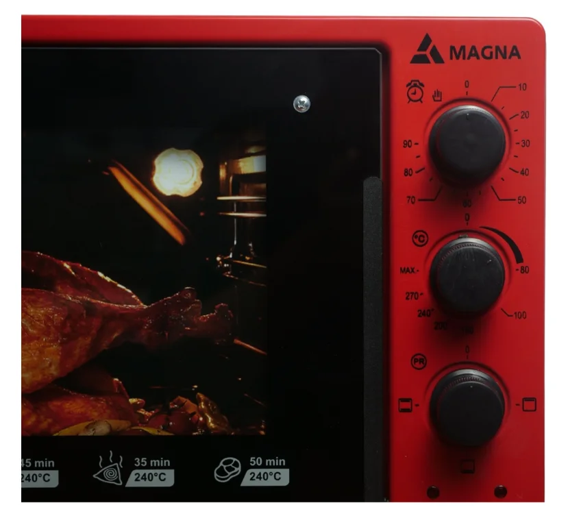 Электропечь Magna MF3215-04RD/8 красная - ForteMarket Электропечь Magna MF3215-04RD/8 красная купить,0