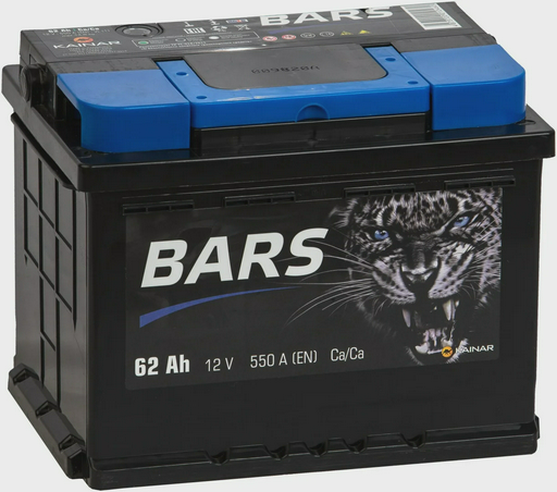 Аккумулятор Bars 6СТ 62Ah (+/-)