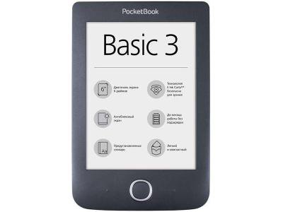 Электронная книга PocketBook 614 Basic 3 черная купить,NaN