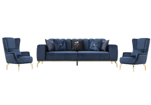 Комплект мягкой мебели Lider Louren 617513721 синий купить,NaN