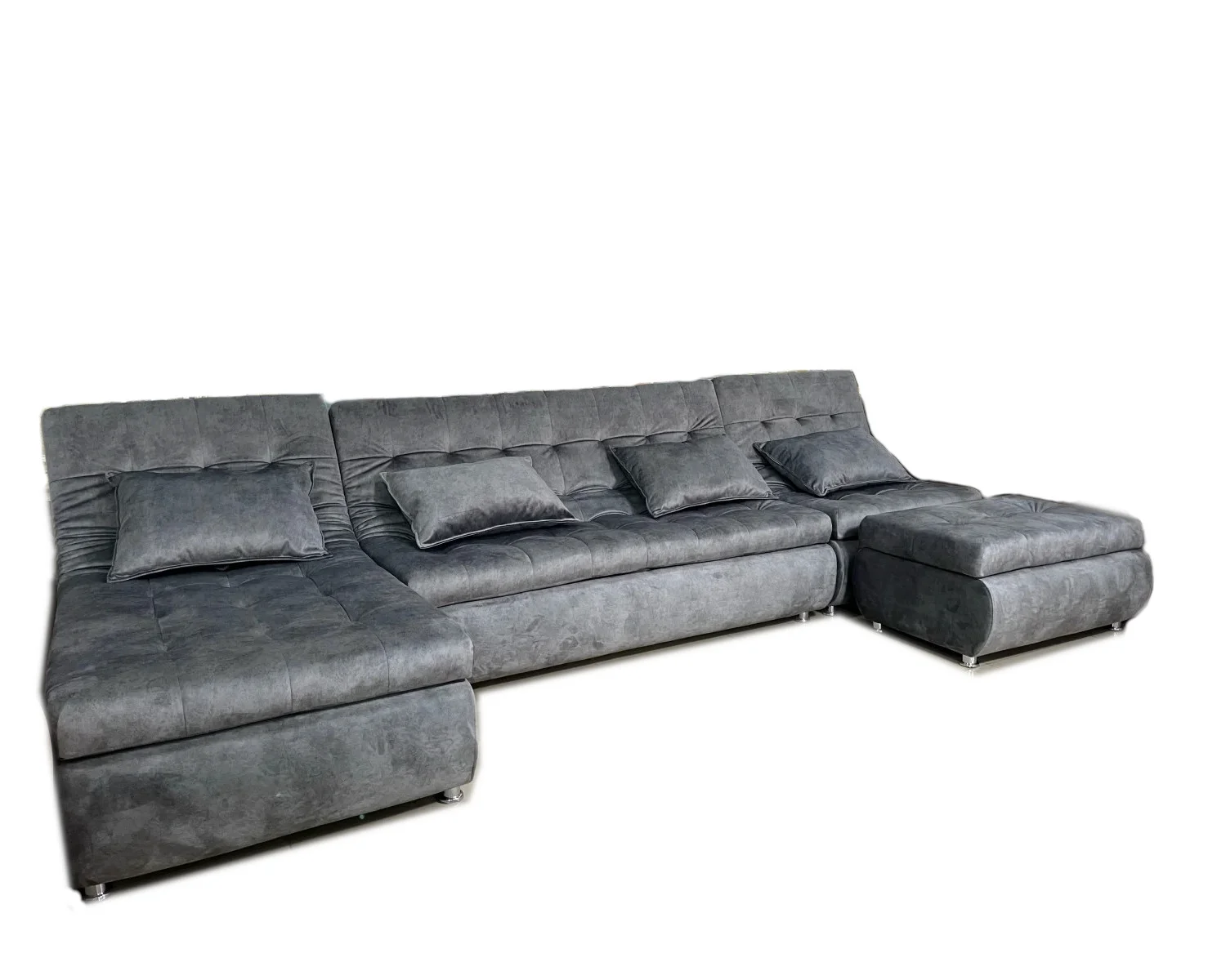 Диван Царица Пума 370x110 см серый - ForteMarket Диван Царица Пума 370x110 см серый купить,0