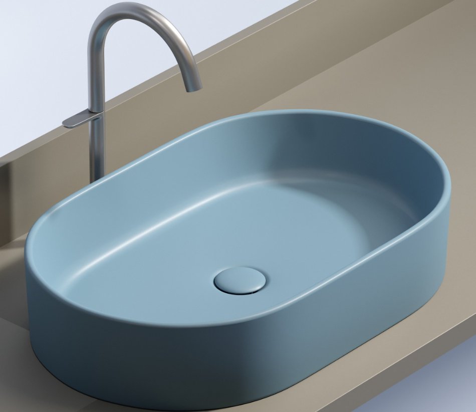 Раковина Ceramicanova CN6048ML накладная овальная 60, санфарфор купить,300300