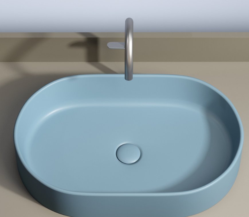 Раковина Ceramicanova CN6048ML накладная овальная 60, санфарфор купить,300300