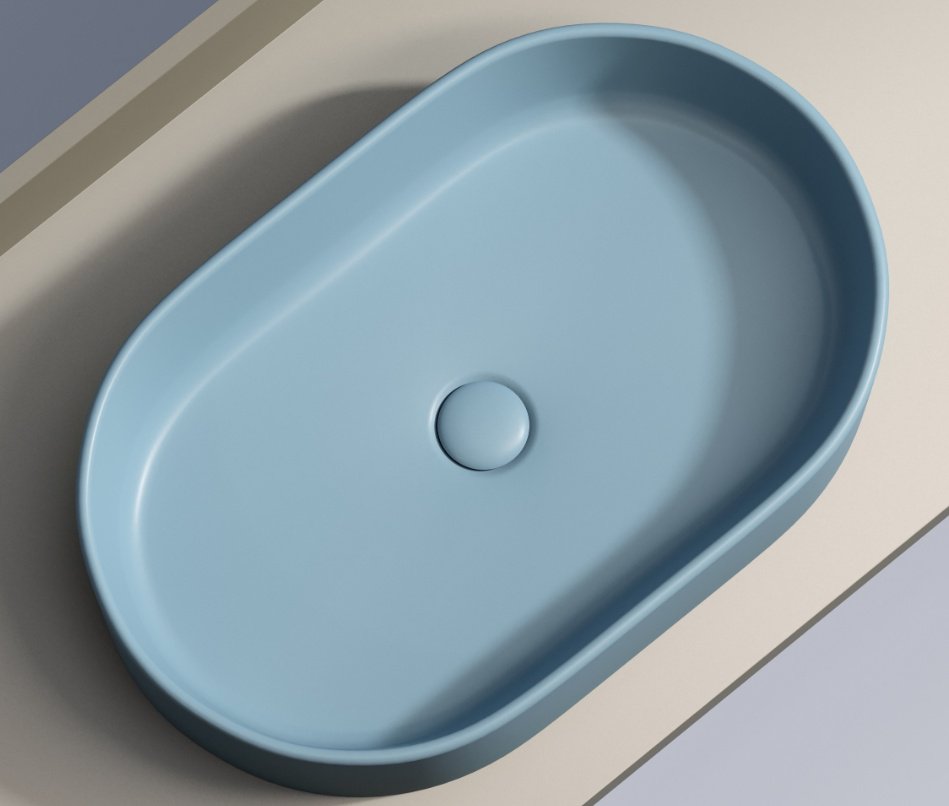 Раковина Ceramicanova CN6048ML накладная овальная 60, санфарфор купить,300300