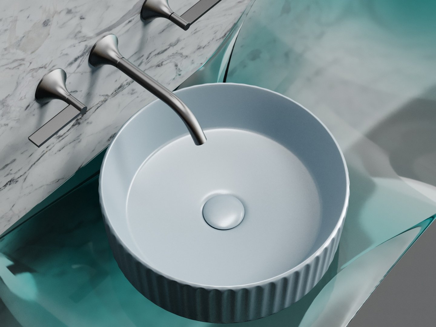 Раковина Ceramicanova Element накладная круглая 36, санфарфор