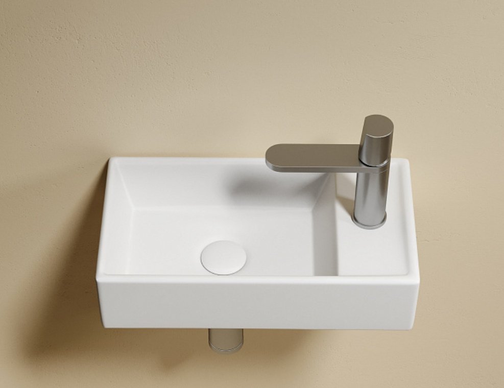 Раковина Ceramicanova CN6051LMW подвесная прямоугольная 41, санфарфор