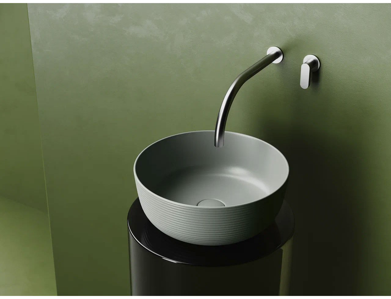 Раковина Ceramicanova CN6073MH накладная круглая 35.6, фаянс купить,153827