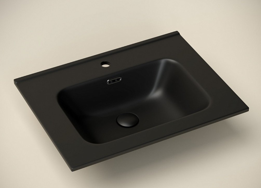 Раковина Ceramicanova CN7001MB врезная прямоугольная 61, санфарфор