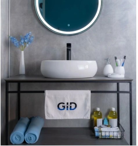 Раковина GID-ceramic N9030b накладная овальная 48, керамика