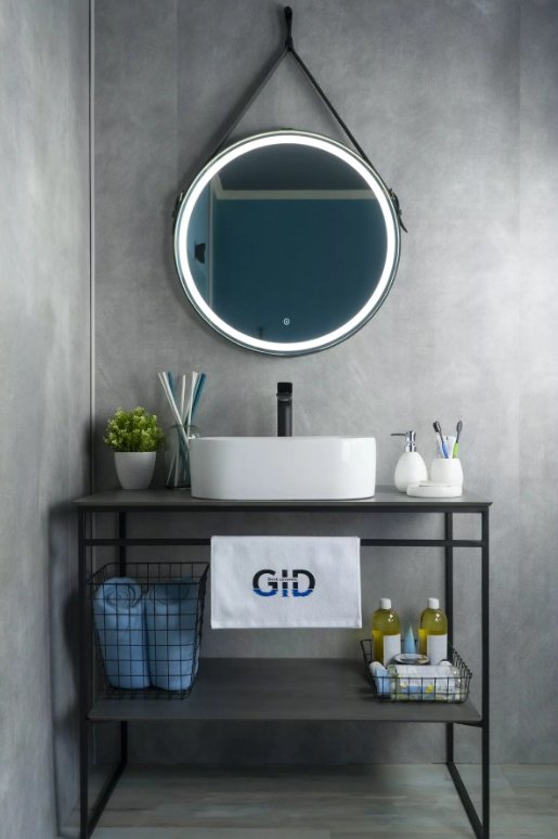 Раковина GID-ceramic N9266 накладная прямоугольная 47, керамика
