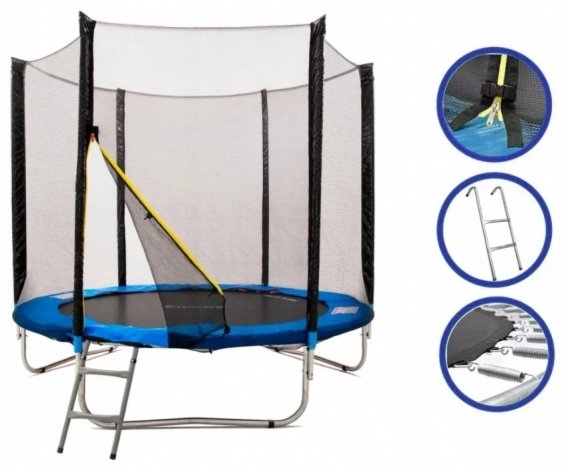 Каркасный батут Garden Trampoline синий