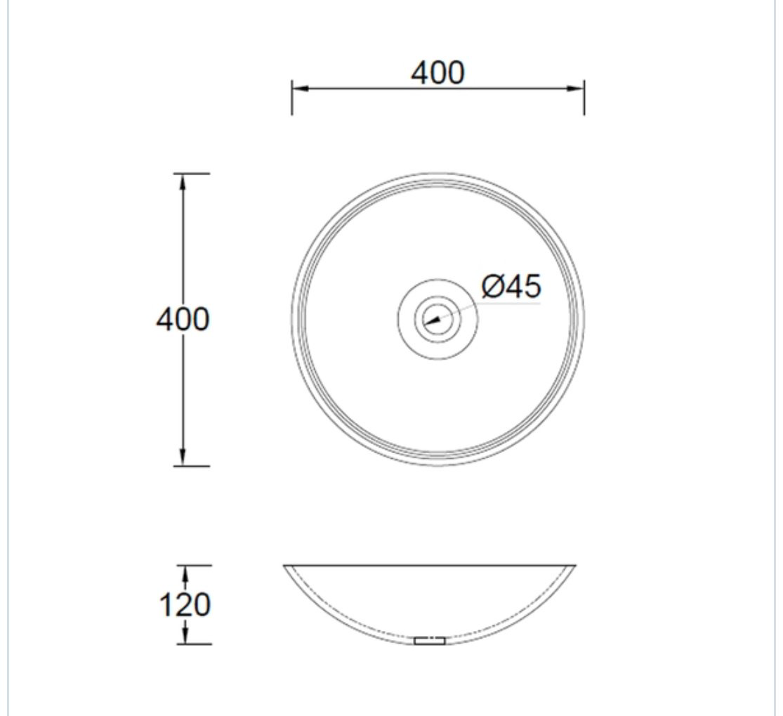 Раковина Comforty CF28001 накладная круглая 40, стекло купить,NaN