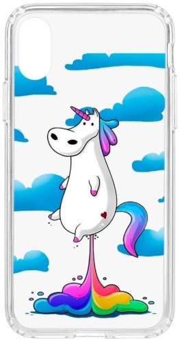 Чехол КRUЧЕ Flying Unicorn для iPhone X/XS купить,NaN
