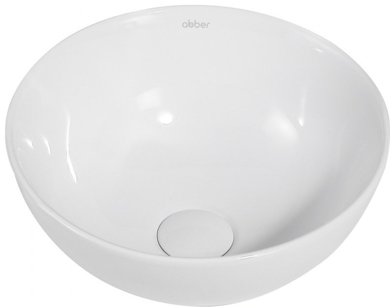 Раковина Abber AC2106 накладная круглая 32х32 мм, фаянс