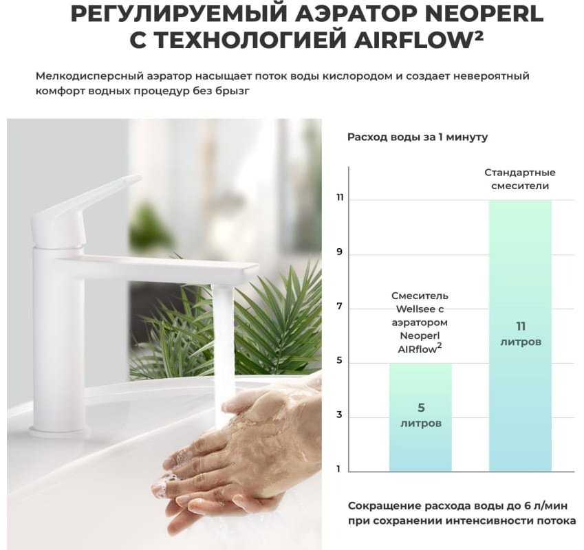 Раковина Wellsee 201000910 Bisou подвесная полукруглая 45, фаянс
