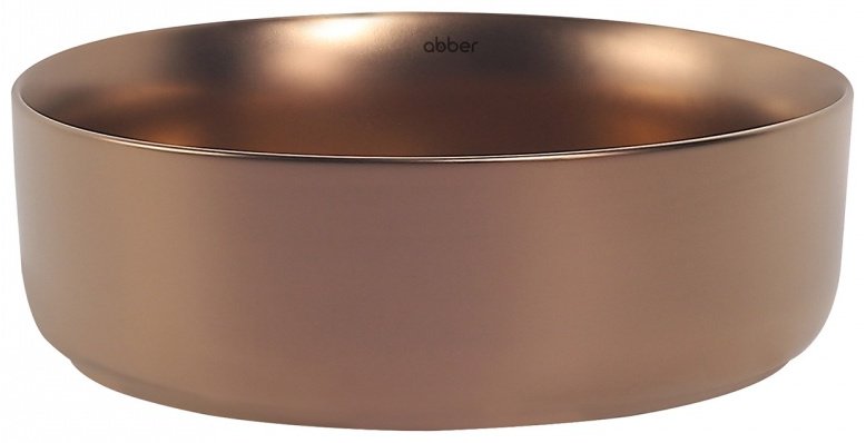 Раковина Abber Bequem AC2108MRG накладная круглая 36 см, фаянс