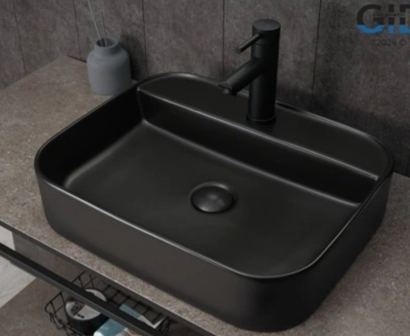Раковина GID-ceramic Bm9550 накладная прямоугольная 50, керамика