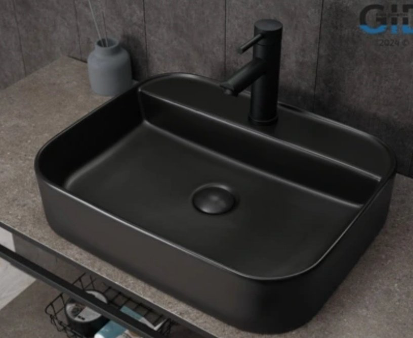 Раковина GID-ceramic Bm9550 накладная прямоугольная 50, керамика купить,NaN
