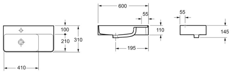 Раковина Lavinia Boho 21520878, Комплект 2 в 1 Lavinia Boho Bathroom Sink (состоит из 33311011, 182129000), цвет хром накладная прямоугольная 31, фарфор
