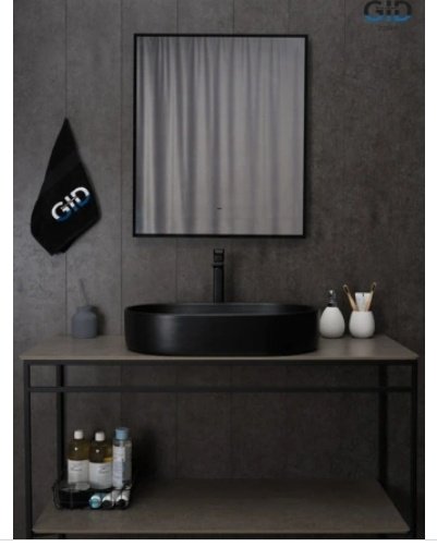 Раковина GID-ceramic Bm1479 накладная овальная 61, керамика