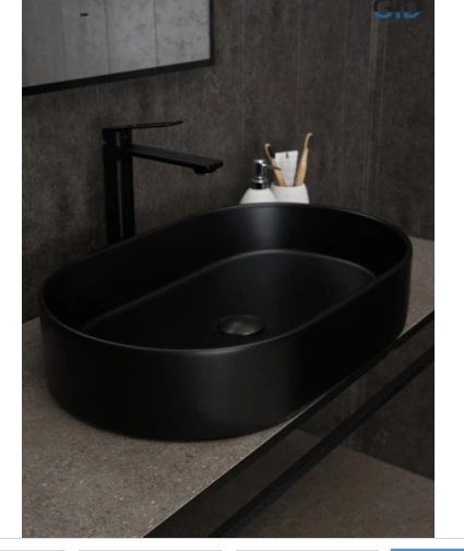 Раковина GID-ceramic Bm1479 накладная овальная 61, керамика