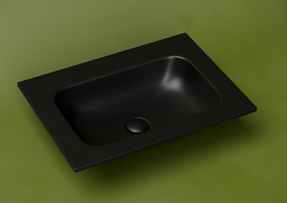Раковина Ceramicanova CN7011MBwx врезная прямоугольная 61, санфарфор купить,287256