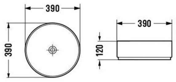 Раковина Comforty N112DMWY-2 накладная круглая 39, санфарфор