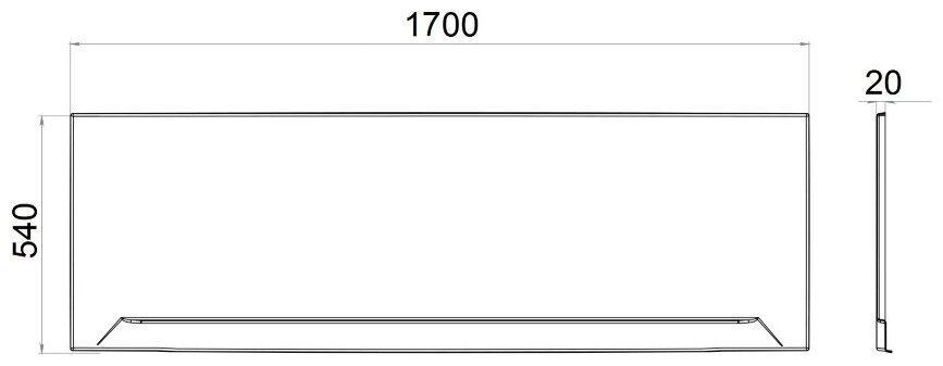 Экран под ванну Triton Щ0000049121 170x54 без ножек купить,NaN