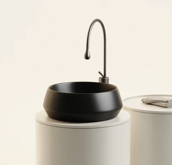 Раковина Ceramicanova CN12004MB накладная круглая 40, санфарфор