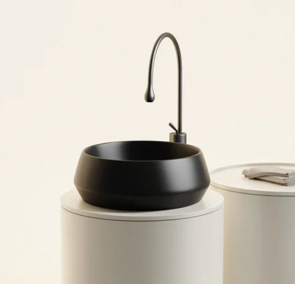 Раковина Ceramicanova CN12004MB накладная круглая 40, санфарфор купить,NaN