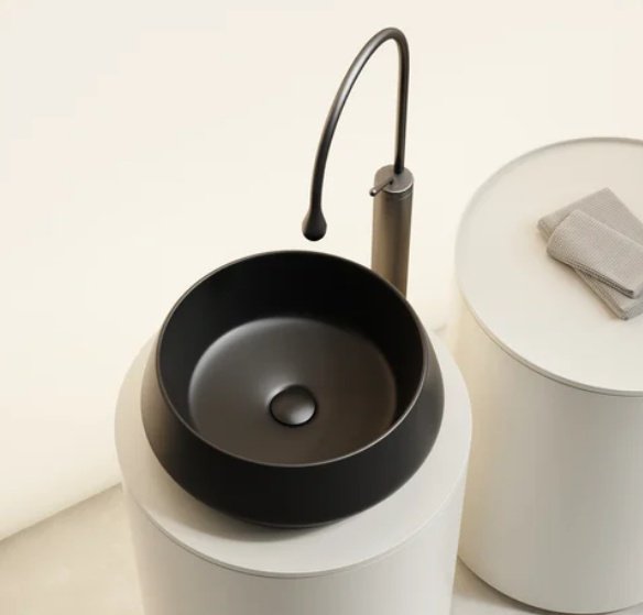 Раковина Ceramicanova CN12004MB накладная круглая 40, санфарфор