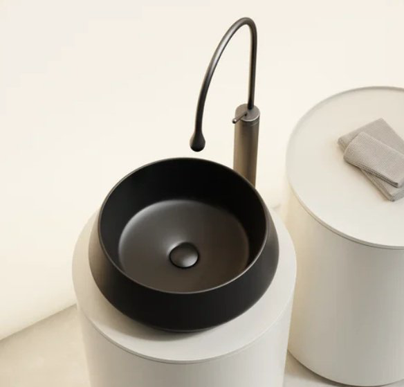 Раковина Ceramicanova CN12004MB накладная круглая 40, санфарфор купить,NaN