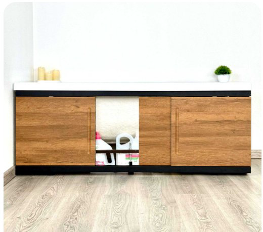 Экран под ванну Alavann Rita Black 170x62 см на ножках купить,116315
