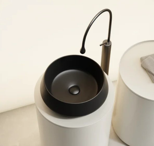 Раковина Ceramicanova CN12004MB накладная круглая 40, санфарфор купить,NaN