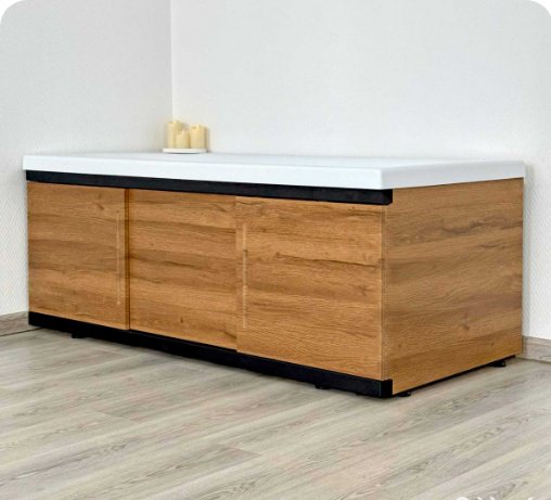 Экран под ванну Alavann Rita Black 170x62 см на ножках