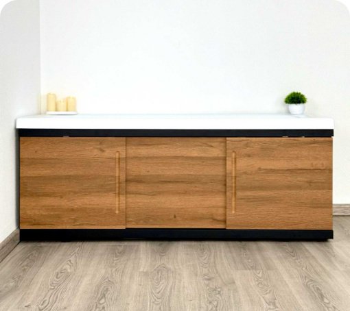 Экран под ванну Alavann Rita Black 170x62 см на ножках