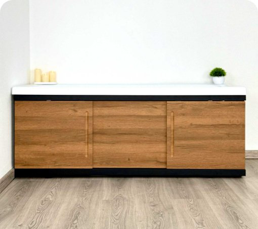 Экран под ванну Alavann Rita Black 170x62 см на ножках купить,116315