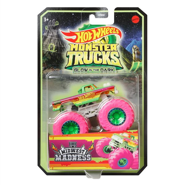 Машинка Hot Wheels  Monster Trucks  Midwest Madness Светящаяся купить,NaN