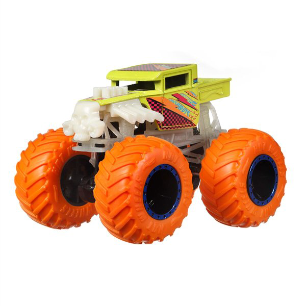 Машинка Hot Wheels  Monster Trucks Bone Shaker Светящаяся купить,NaN