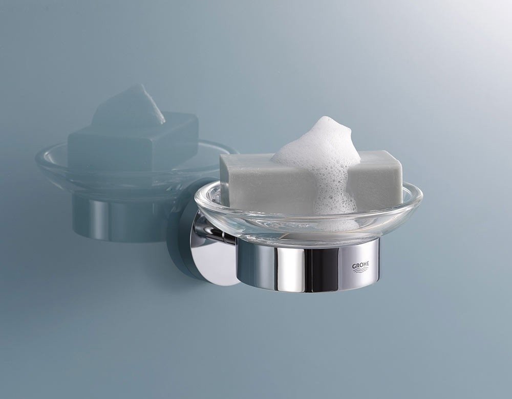 Grohe мыльница 40444001 1 шт, металл, стекло