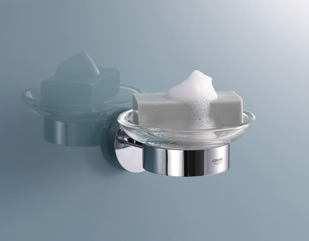 Grohe мыльница 40444001 1 шт, металл, стекло купить,30997