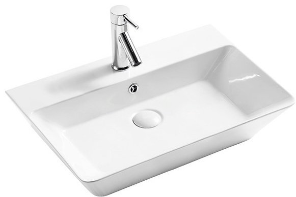 Раковина WeltWasser WW ELBACH 2253 накладная прямоугольная 60 см, керамика купить,NaN