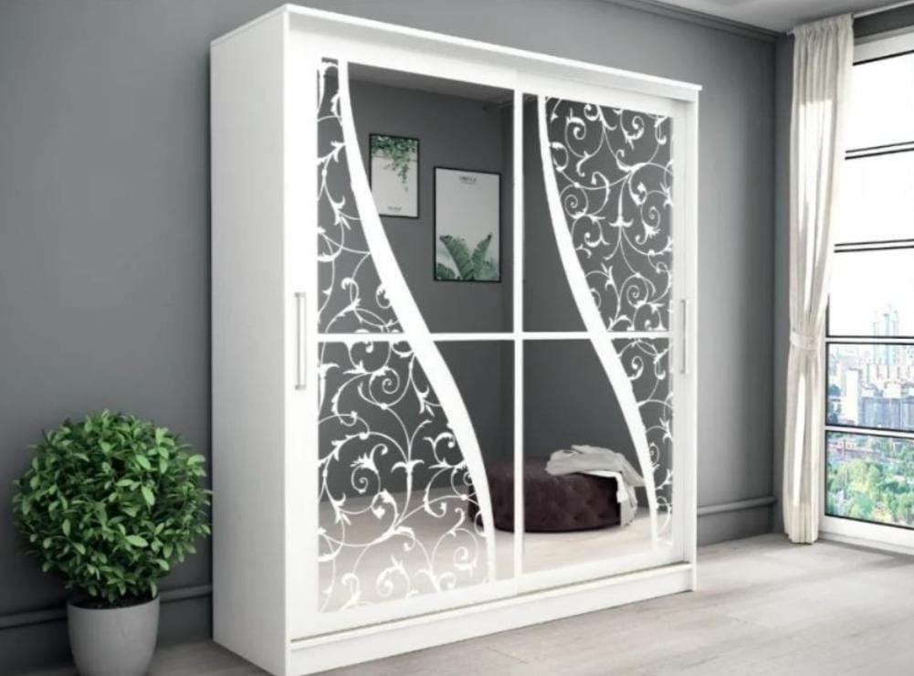 Шкаф-купе DOMA Шкаф-купе OL-2-200, 200x200х65 см, светло серый купить,NaN