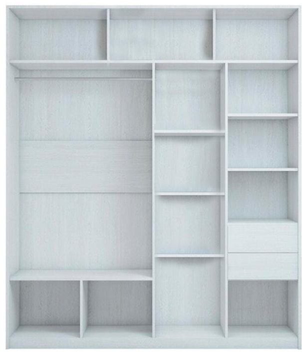 Шкаф-купе DOMA Шкаф-купе OL-2-200, 200x200х65 см, светло серый купить,NaN