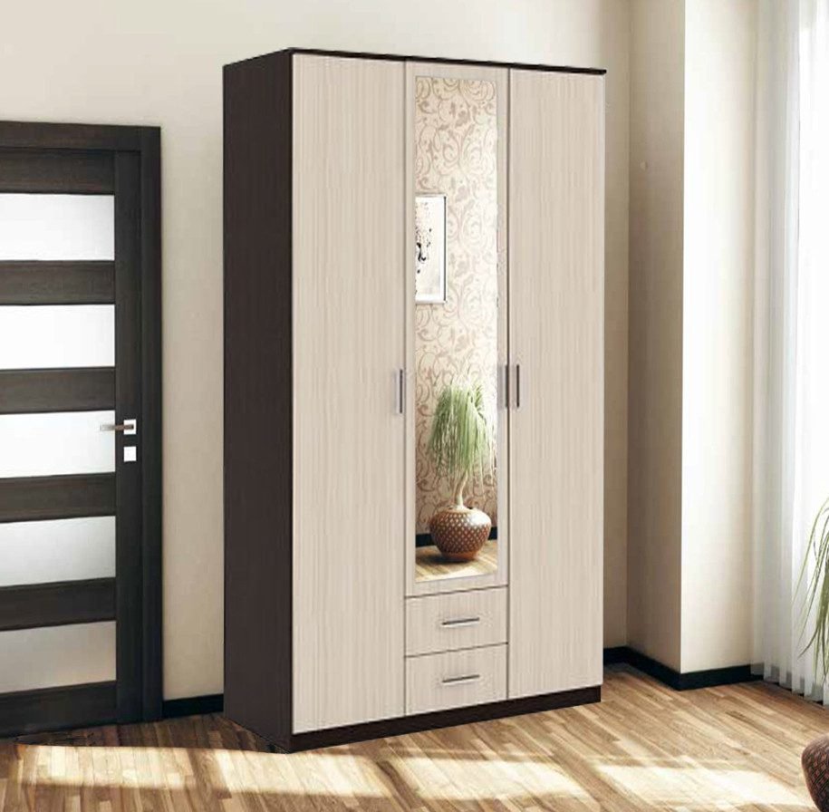 Распашной шкаф DOMA TRIOLITE, 120x220х49.6 см, бежевый, коричневый