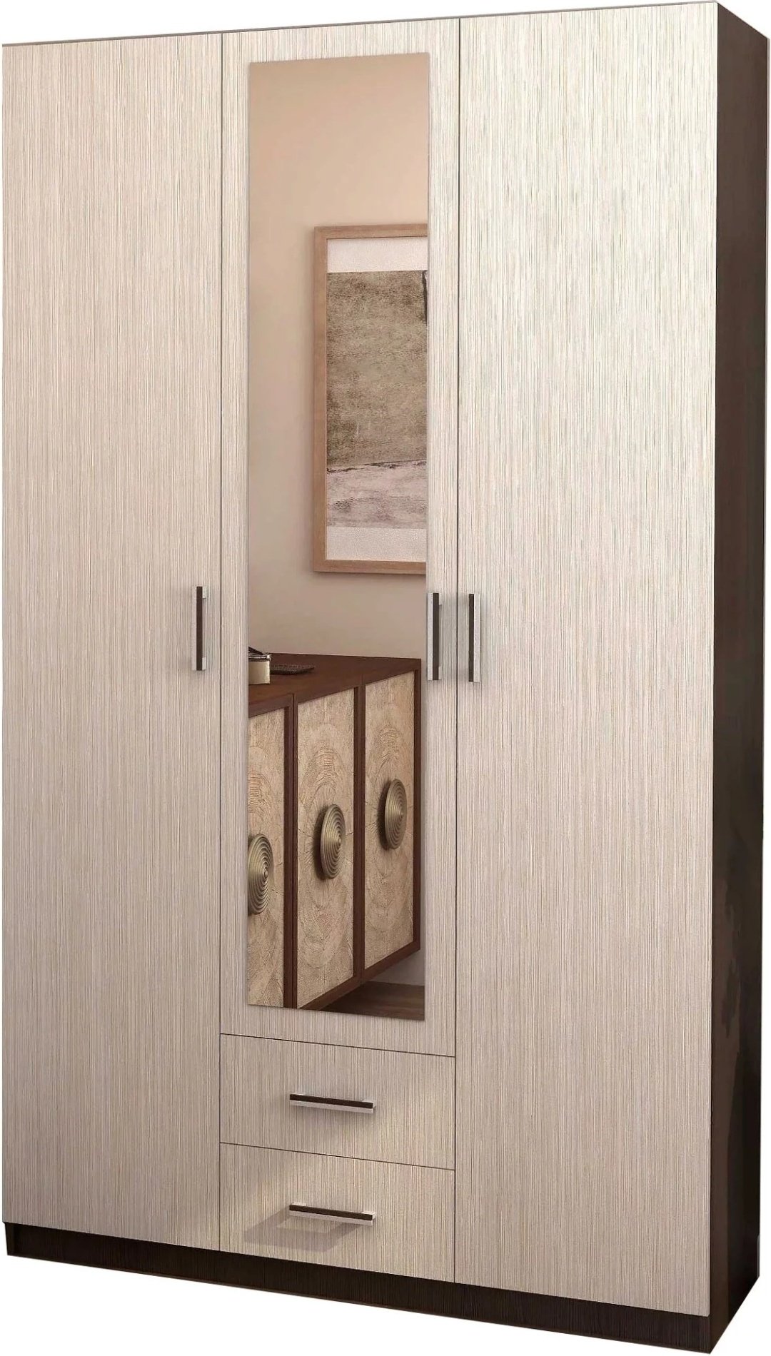 Распашной шкаф DOMA TRIOLITE, 120x220х49.6 см, бежевый, коричневый