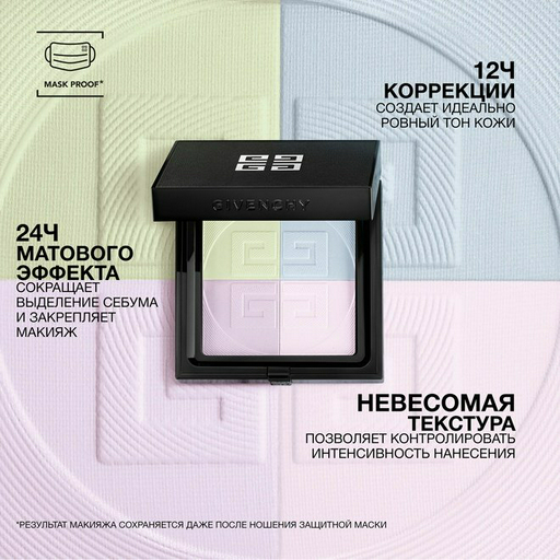 Пудра GIVENCHY Prisme Libre Pressed Powder сухая 1 Пастельный муслин прозрачный