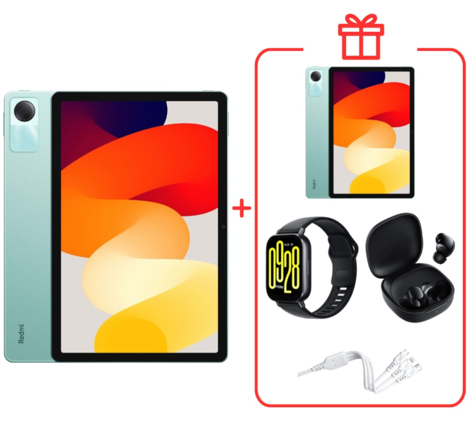 Планшет Xiaomi Redmi Pad SE 4/128Gb Mint Green + подарок